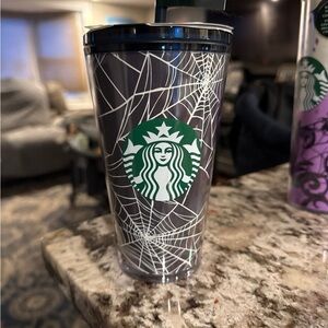 Starbucks Glow-in-the-Dark Tumbler with Spiderweb Design
